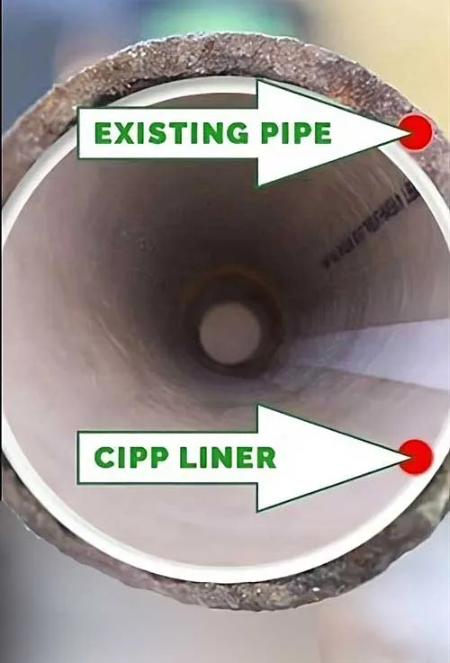 Sewer lining via CIPP liner inside existing sewer pipe in Santa Barbara, CA